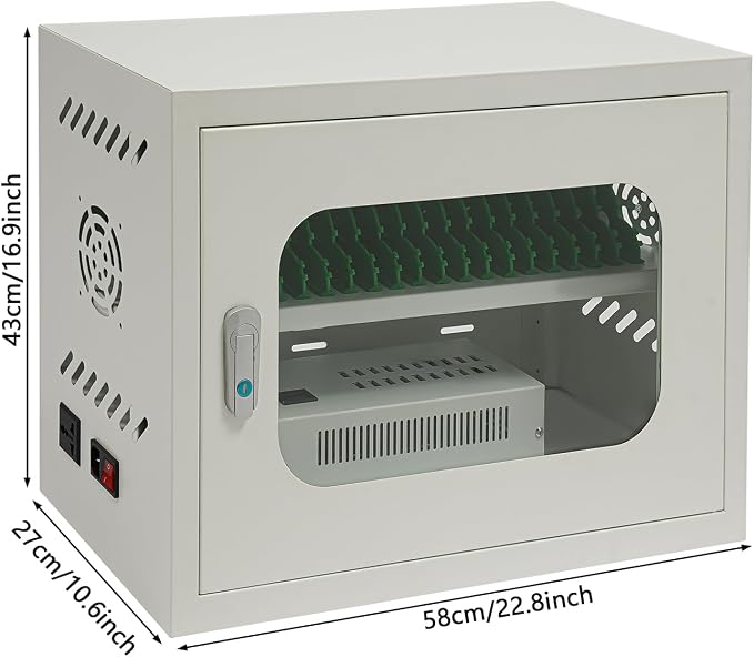 20-Slot Cell Phone Charging Station Cabinet - Image 3