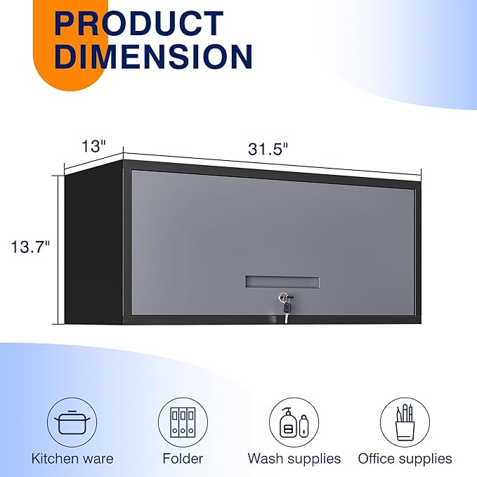 Yizosh Metal Garage Wall Cabinet - Image 3
