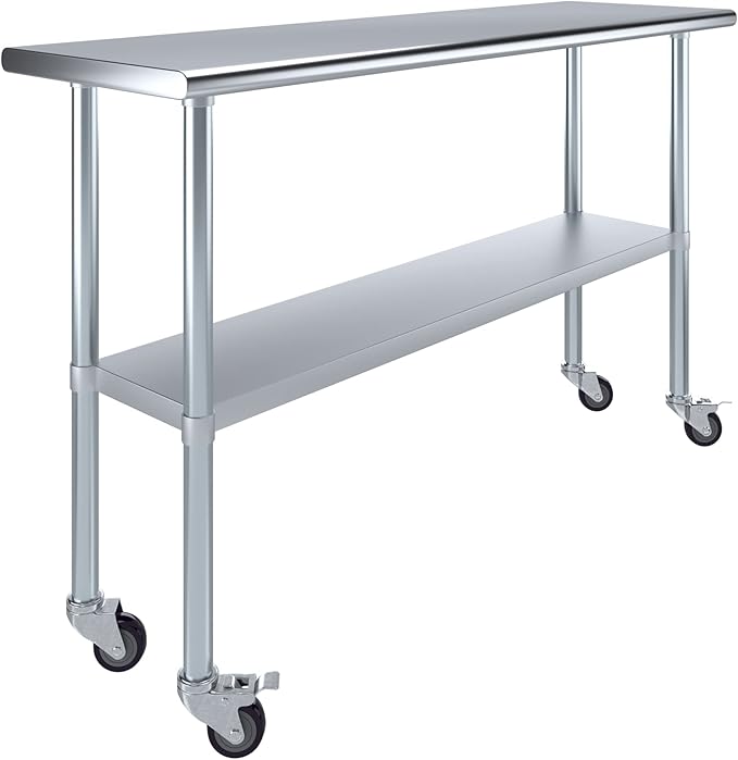 AmGood 60" Long x 18" Deep Stainless Steel Table by AmGood