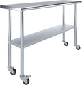 AmGood 60" Long x 18" Deep Stainless Steel Table by AmGood