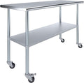 AmGood 60" Long x 24" Deep Stainless Steel Table by AmGood