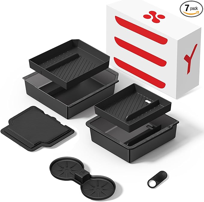 Center Console Organizer Tray for Tesla New Model Y Juniper Accessories 2025 by XINTUO