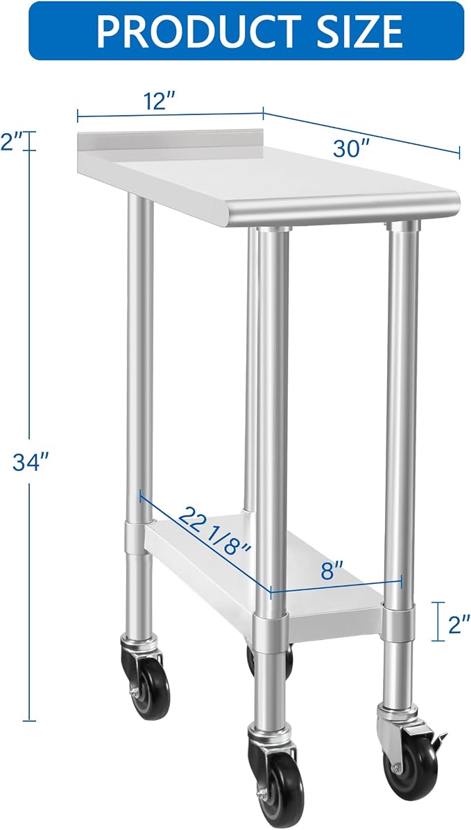 HARDURA Stainless Steel Commercial Work Table - Image 2