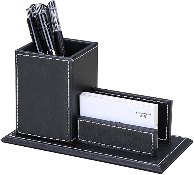 KINGFOM PU Leather Desk Organizer and Accessories, Pencil Holder - Image 2
