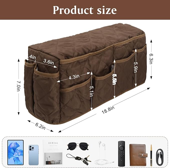 Remote Control Holder, Non Slip Bedside Armchair Caddy, Recliner Arm Caddy - Image 2