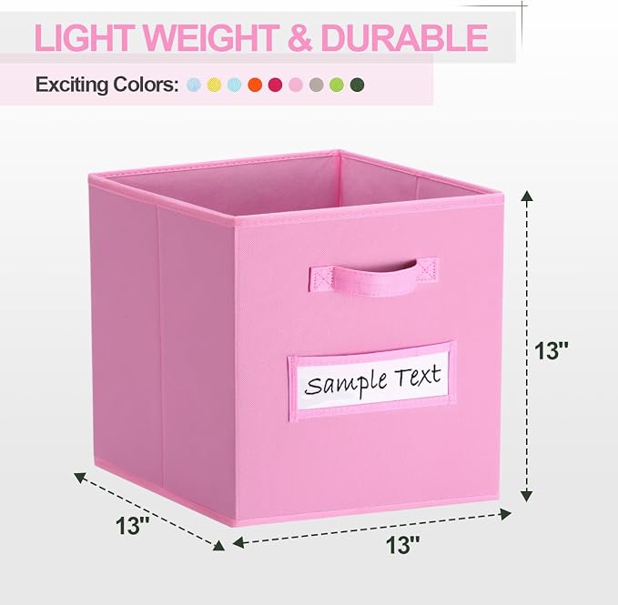 artsdi 13x13 storage cube bins Foldable Fabric storage cubes - Image 2