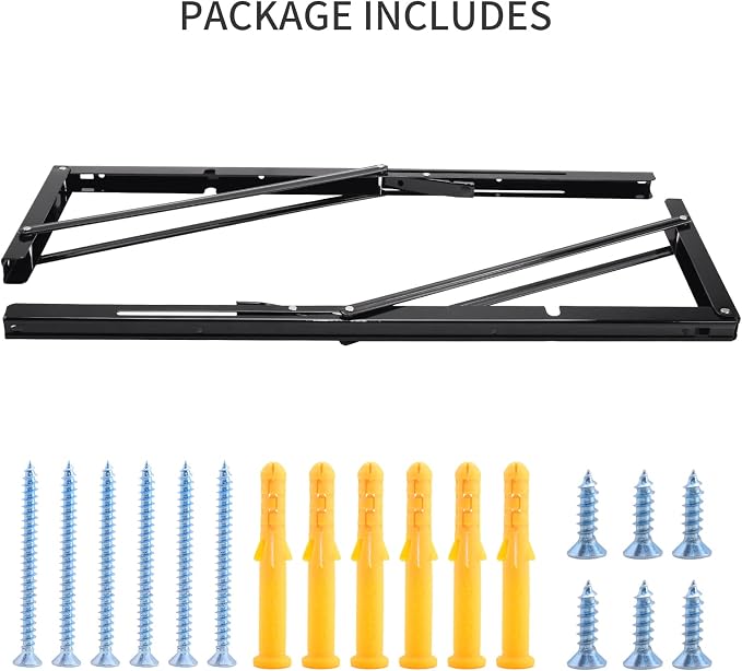 YUMORE Folding Shelf Brackets, 22 Inch Heavy Duty L Bracket, Max Load: 330lb - Image 7