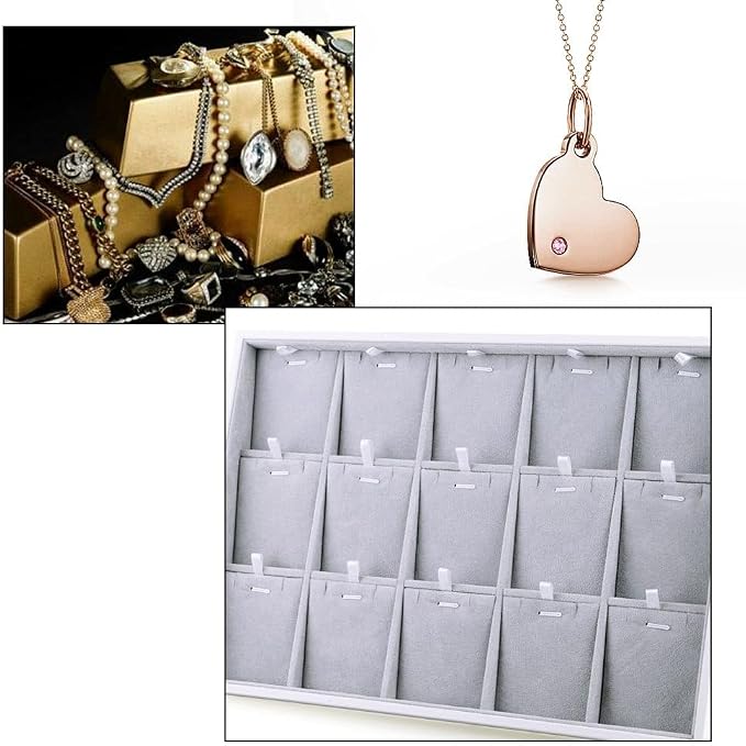 Oirlv Velvet Jewelry Organizer Trays Stackable Showcase Jewelry Display Storage - Image 3