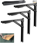 Wallmaster 24inch Folding Shelf Brackets Garage Heavy Duty Steel Max Load 500lb by Wallmaster