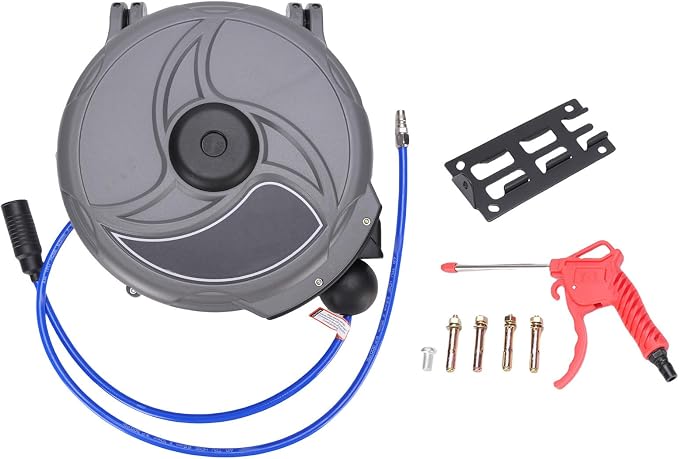 YWBL-WH Retractable Air Hose Reel Automatic Retractable Hose Reel 10m 33.1LB - Image 9