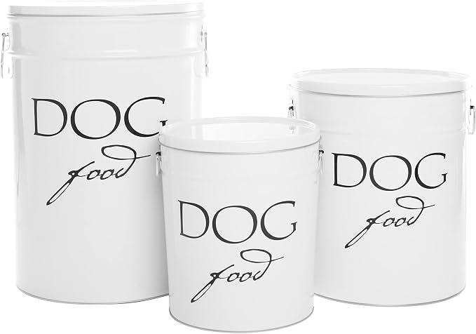Harry Barker Pet Food Storage Collection, Classic White Food Storage - Image 2