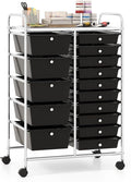 Giantex 15 Drawer Rolling Storage Cart Tools Scrapbook Paper Office School by Giantex