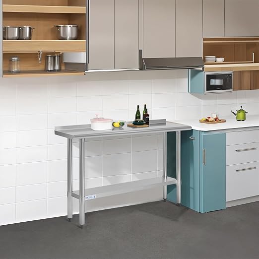 Hally Stainless Steel Table for Prep & Work 18 x 30 Inches, NSF Commercial - Image 2