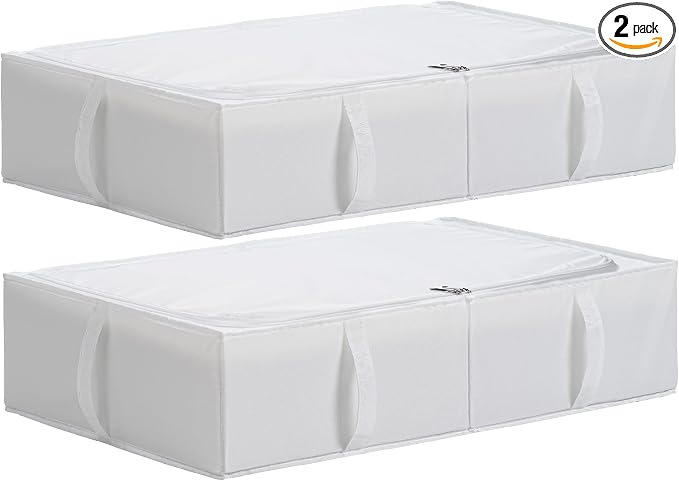 TYEERS Under Bed Storage Containers, Durable Fabric, Collapsible, Under Bed by StorageOrganization