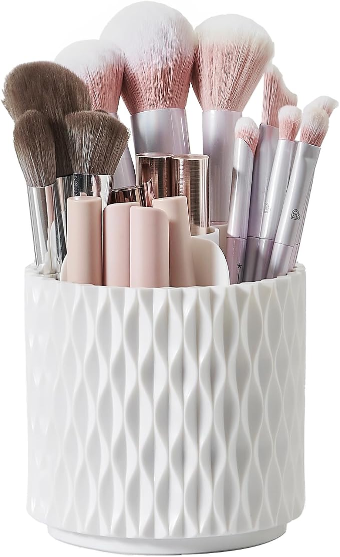 Rotating Makeup Brush Holder, 5 Slot Cosmetics Make up Brush Organizer Storage by DooGooCoo