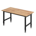 VEVOR Adjustable Workbench, 1500 lbs Capacity, 48 x 24 Inch Oak Wood Top by VEVOR