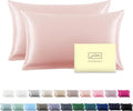 Silk Pillow Cases 2 Pack Soft Breathable and Sliky Queen Size Pillow Cases Set by Suatien