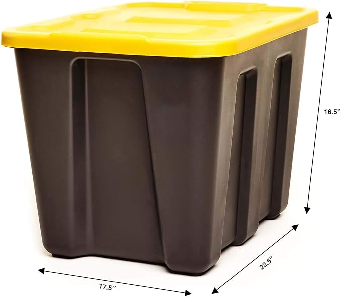HOMZ 18 Gallon Durabilt Storage Bins, Secure Snap Lids, Break and Blemish - Image 2