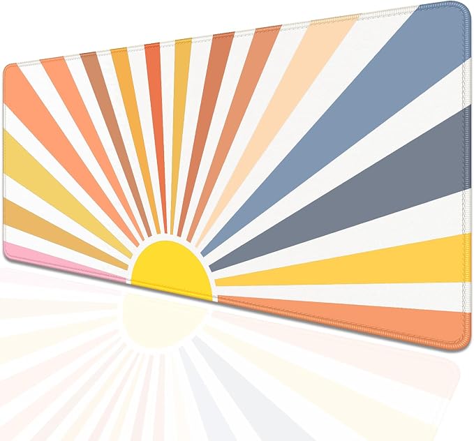 Straight Sun Rays Mouse Pad, XL Sunlight Mousepad Desk Pad - Image 2