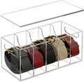 YUNEASELF Acrylic Belt Organizer Holder for Closet with Dust Cover Lid