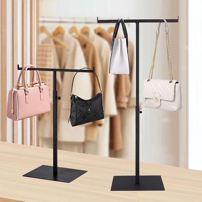 Purse Display Stand T Shaped, Countertop Jewelry/Scarf/Handbag T-Bar Display by Unknown