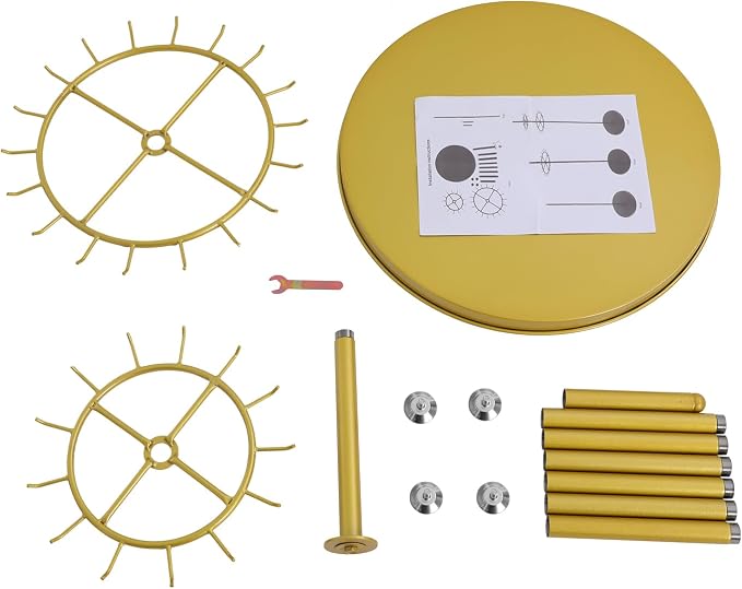 Gold Belt Display Scarf &Ties Rack Stand, 360° Rotation Floor Mounted Belt - Image 6