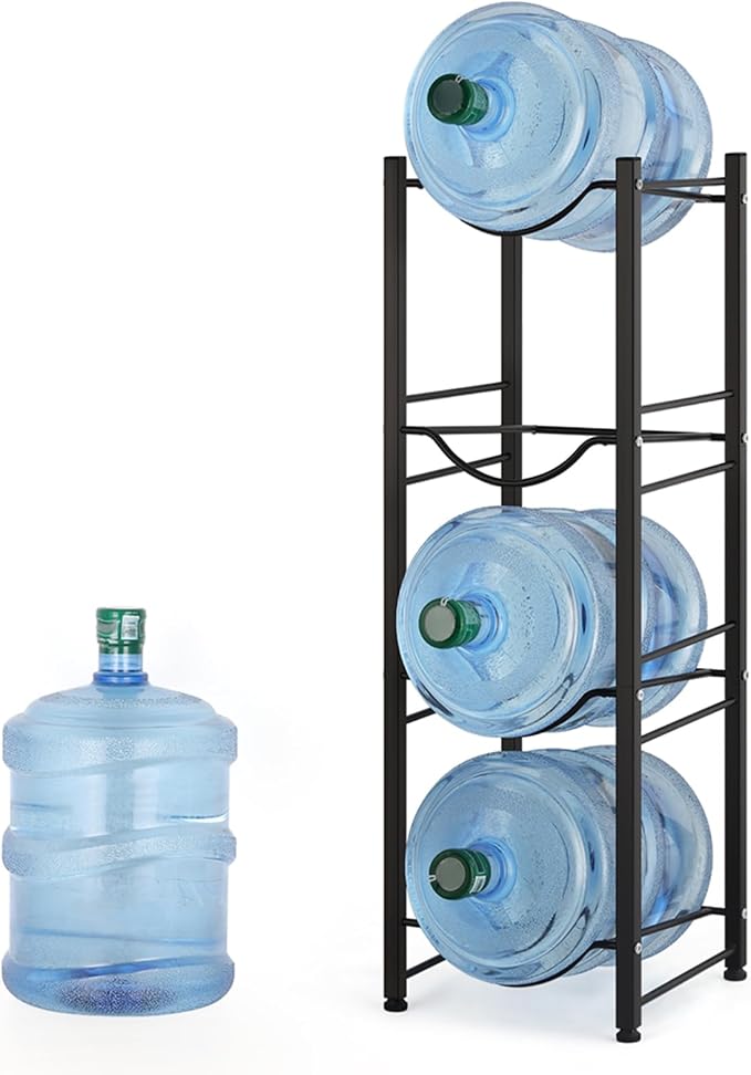smusei 5 Gallon Water Bottle Holder 4 Tier Water Cooler Jug Stand Storage by smusei