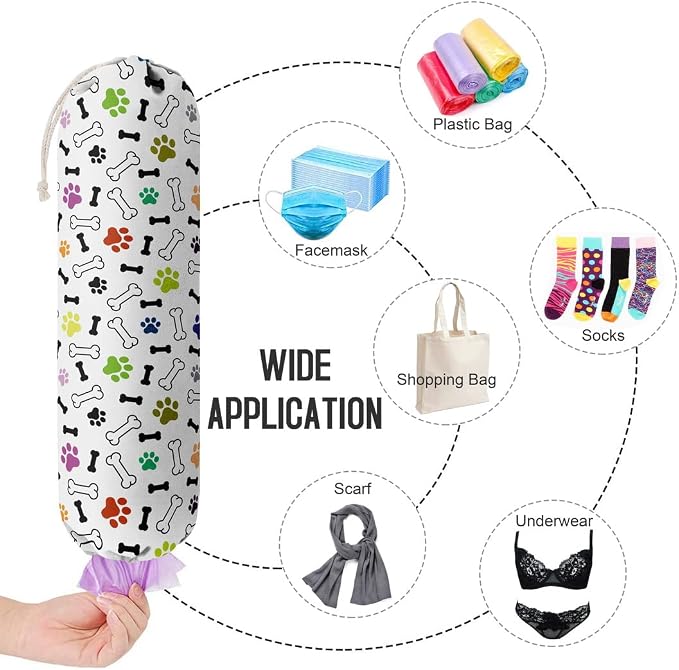 Dog Pattern Grocery Bags Holder & Organizer - Image 4