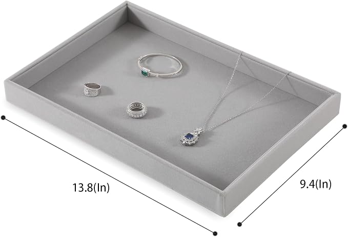 Jewlery Tray, Velvet Jewelry Display, Premium Flat Catch All Trays, Luxury Mens - Image 3