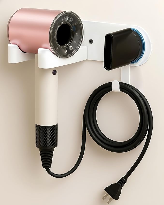 Hair Dryer Holder Wall Mounted, Blow Dryer Holder by Uemusi