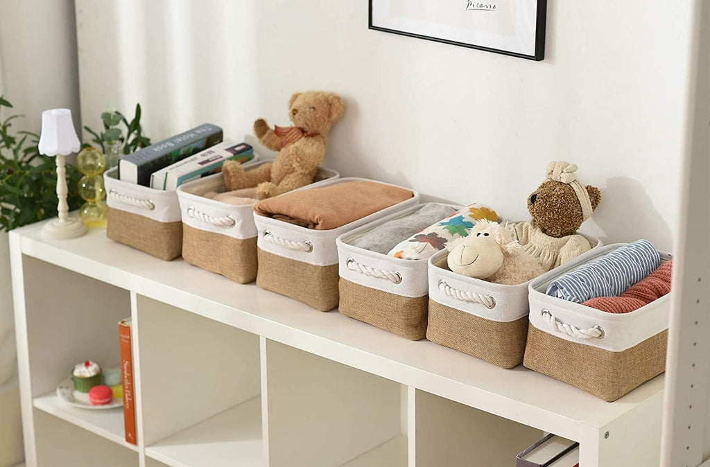 Small Baskets for Organizing, [6 PCS] Collapsible Storage Baskets for