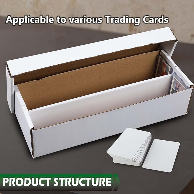 GRAND ORANGE White Transaction Card Storage Box Corrugated Board Two Dividers - Image 3