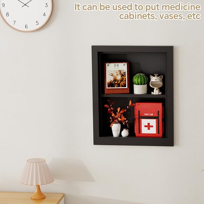 Solid Wood 14 X 18 Recessed Medicine Cabinet, Medicine Cabinet Organizer - Image 4