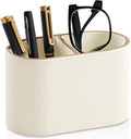 PU Leather Pen Holder for Desk, Small Remote Control Holder Pencil Cup by MEIBOOCH