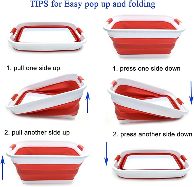 SAMMART Set of 2-41L Collapsible Plastic Laundry Basket-Pop Up Storage - Image 7