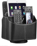 YAPISHI Leather Remote Control Holder, 360 Degree Spinning Desk TV Remote by YAPISHI
