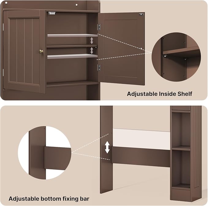 Ahomly Over The Toilet Storage Cabinet, 32.3" W Over Toilet Bathroom Organizer - Image 5