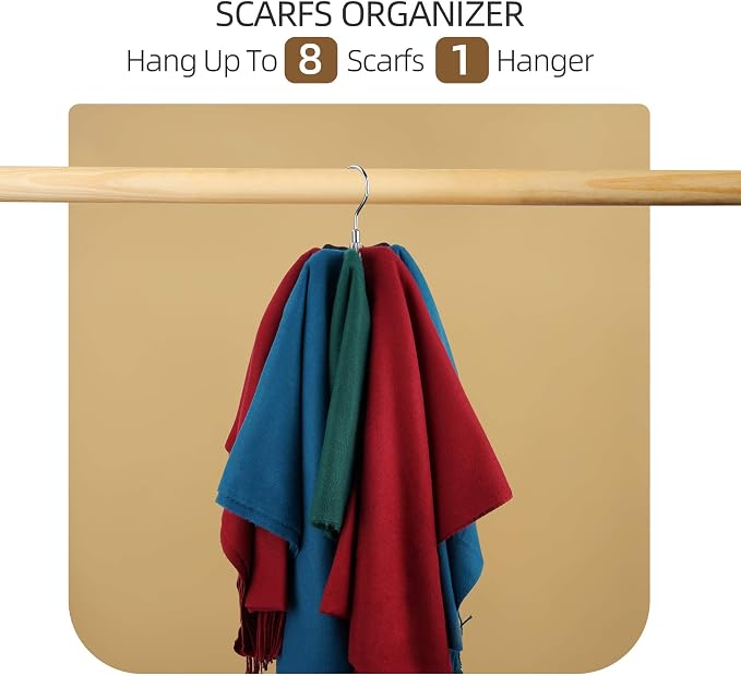 ZEDODIER Belt Hanger, 2 Pack Rotatable Belt Rack Closet Accessories Organizer - Image 5