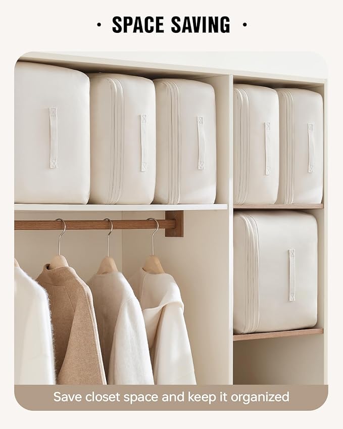 Eachy 3-Pack Comforter Storage Bag Blanket Storage Bags, 136L Compression Bags - Image 6