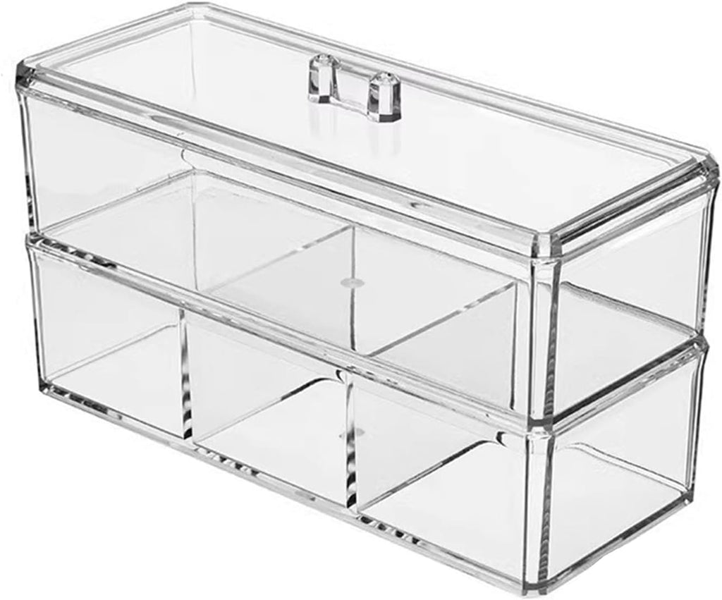 Hair Accessories Organizer for Girls - 2-Pack Clear Acrylic Stackable