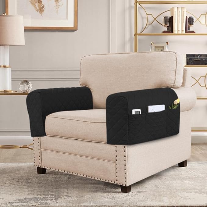 H.VERSAILTEX Couch Arm Covers Water Resistant Armrest Covers - Image 3