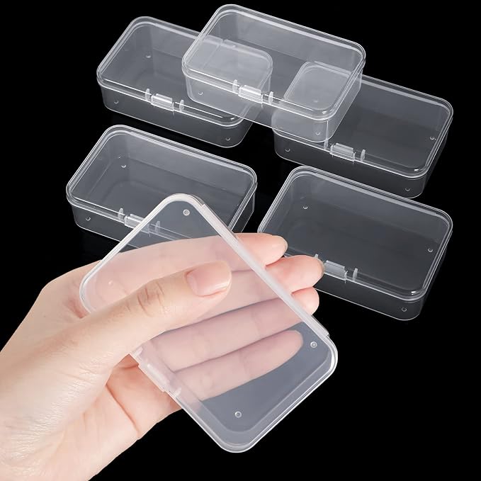 SATINIOR 48 Packs Clear Small Plastic Containers Transparent Storage Box - Image 3