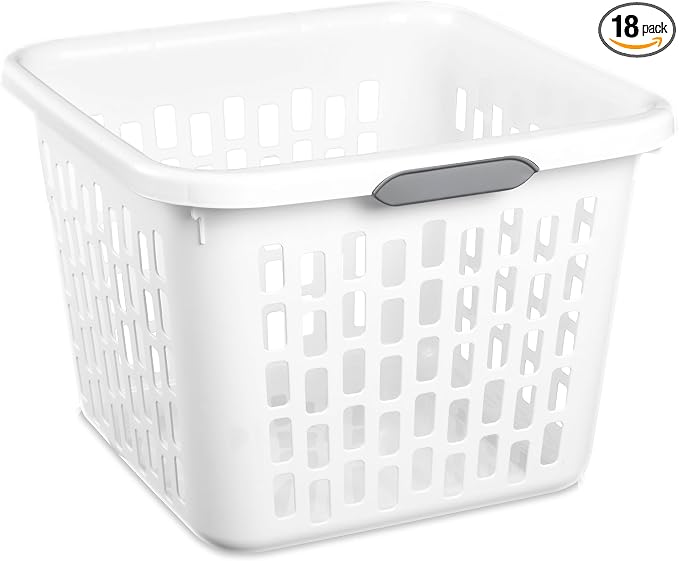 Sterilite Laundry Basket, Plastic Clothes Hamper, Large Square Bin by Sterilite