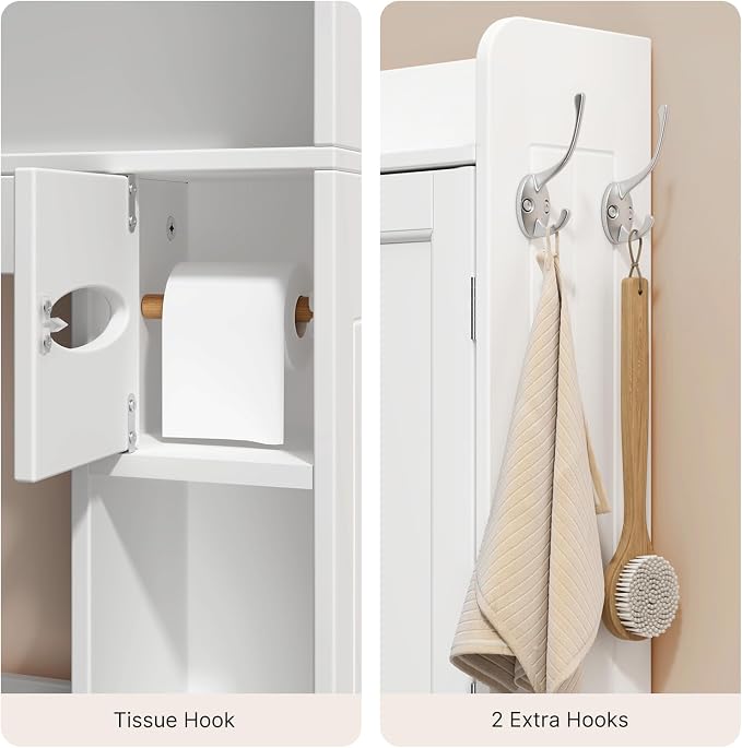 Ahomly Over The Toilet Storage Cabinet, 32.3" W Over Toilet Bathroom Organizer - Image 4