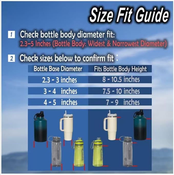 Water Bottle holder with Strap, Holder Carrier - Image 2