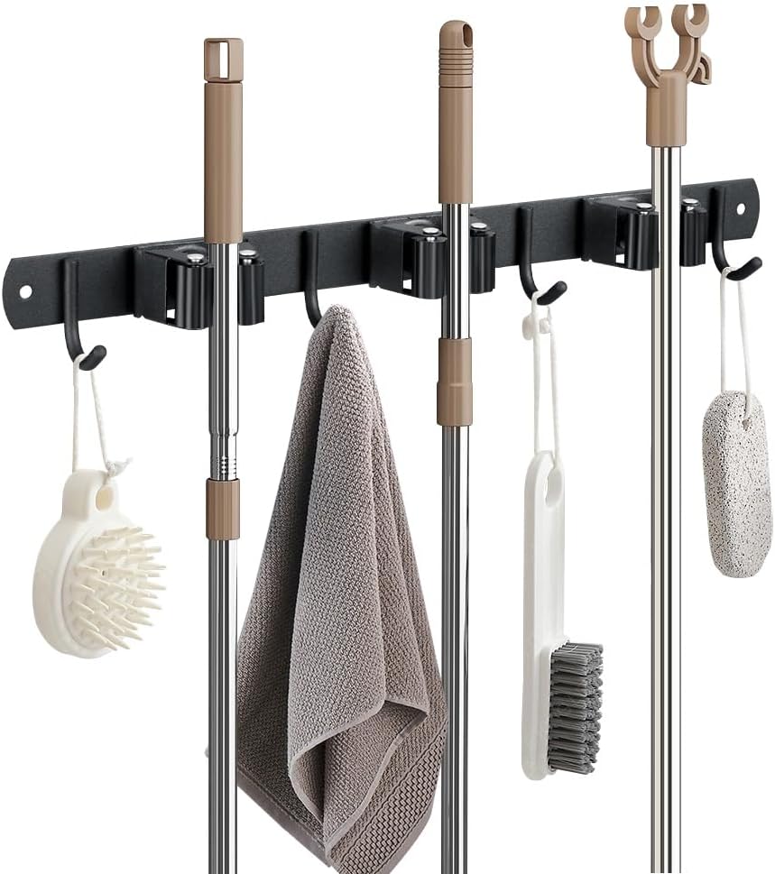 JAMEND CLXP Broom Hanger and Mop Holder, Heavy Duty Garden Tool