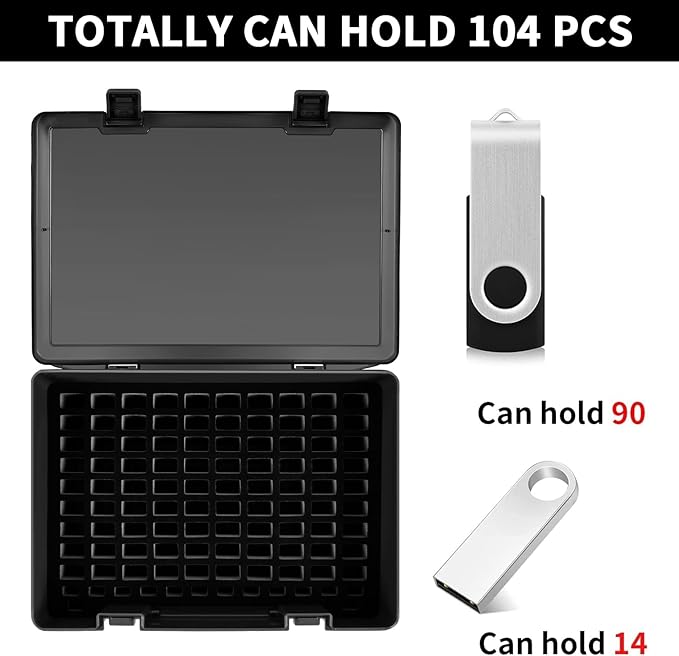 Flash Drive Case USB Memory Stick SD Card Storage Organizer- Holds 134pcs Thumb - Image 3