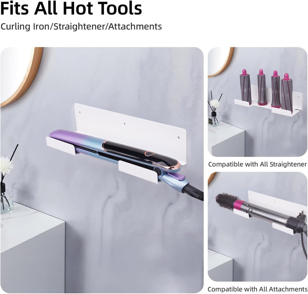 Straightener Holder, 2-Pack Stainless Steel Hair Tool Organizer, Hair