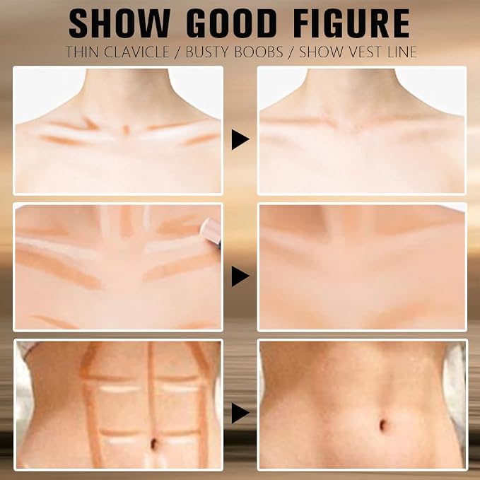 evpct Nude & Light Beige Cream Contour Stick Face Body Makeup Dual Ended - Image 5