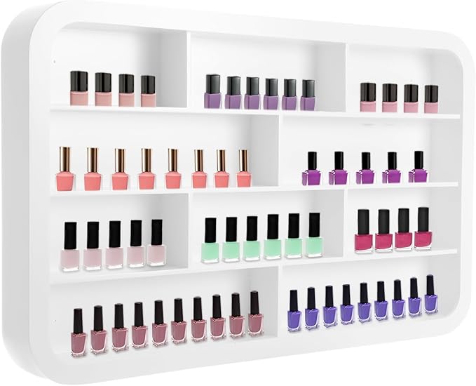 Wall Mounted Nail Polish Racks 4 Tier Hanging Nail Polish Storage Holder by Unknown